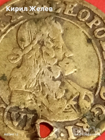 Сребърна монета 6 кройцера 1674г. Леополд първи Прага Бохемия за КОЛЕКЦИЯ 52571, снимка 9 - Нумизматика и бонистика - 53097781