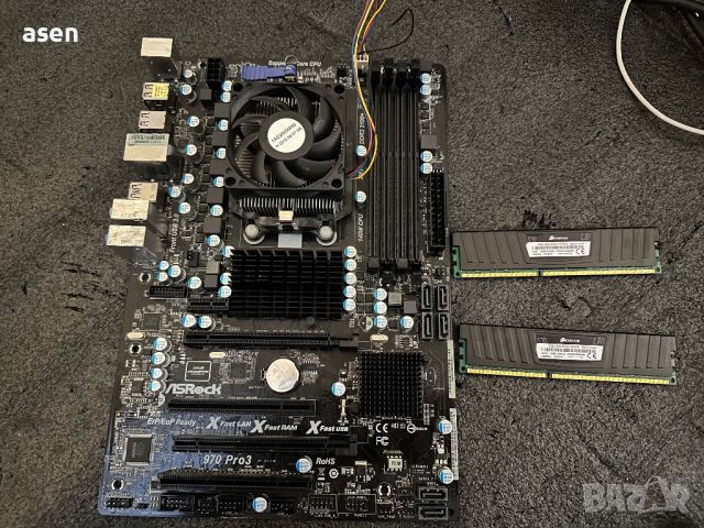 платка ASRock 970 Pro3 AM3+ И Процесор AMD FX-8350 4.0GHz Сокет 16 go ram, снимка 3 - Xbox конзоли - 41928176