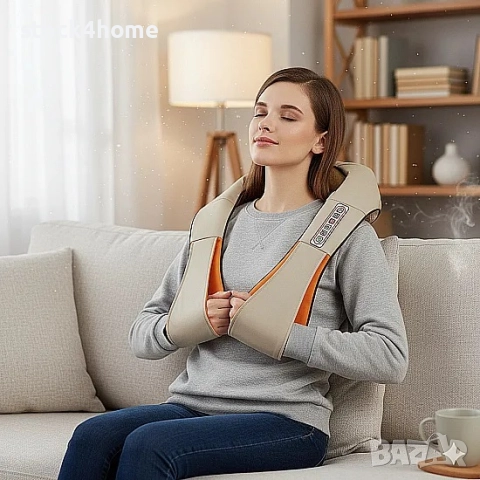 Шиацу Масажор с 6 бутона за врат и гръб, 12VDC, 220VAC, 24W, снимка 4 - Масажори - 52954808