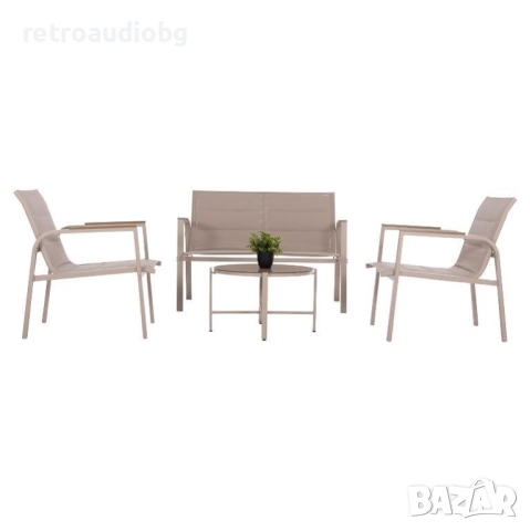Градински алуминиев комплект ЖУЛИЕТ капучино, снимка 2 - Градински мебели, декорация  - 52822914