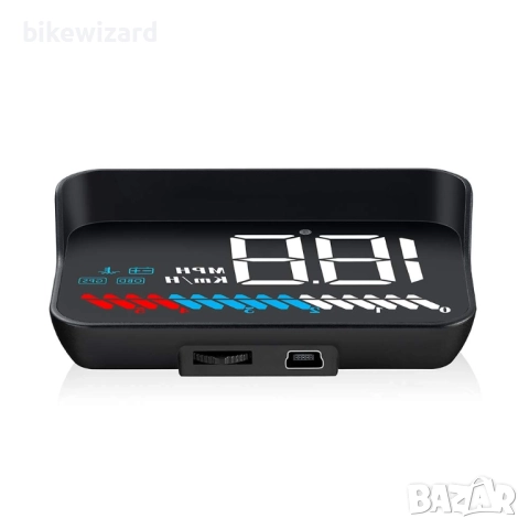 Head Up дисплей OBD2 и GPS, MPH, 3.5"/8.9 см автомобилен HUD дисплей НОВ 