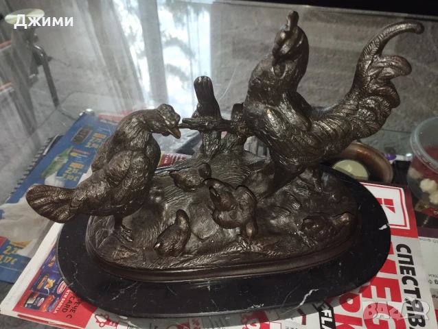 Стара бронзова скулптура, снимка 4 - Антикварни и старинни предмети - 51130720