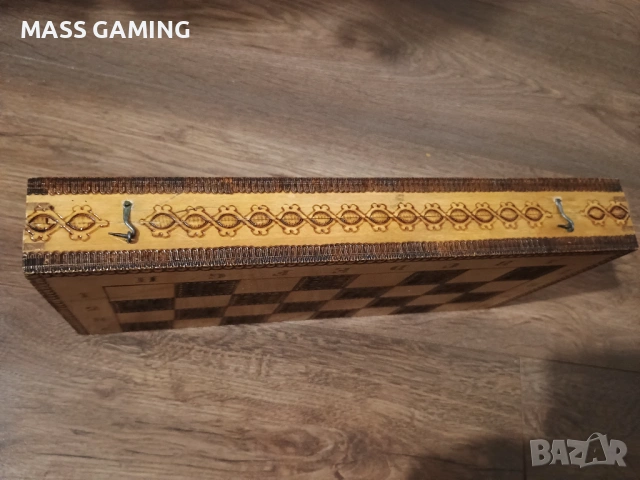 КЛАСИЧЕСКИ ПИРОГРАФИРАН ШАХ , снимка 2 - Шах и табла - 53023964