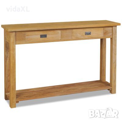 vidaXL Конзолна маса, масивно тиково дърво, 120x30x80 см(SKU:244482, снимка 1 - Маси - 45714021