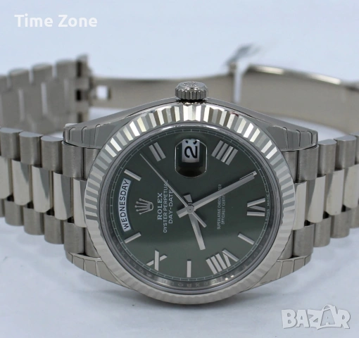 Rolex Day-Date 40mm President White Gold Olive Green Automatic Мъжки / Унисекс Различни Варианти, снимка 10 - Мъжки - 54047780