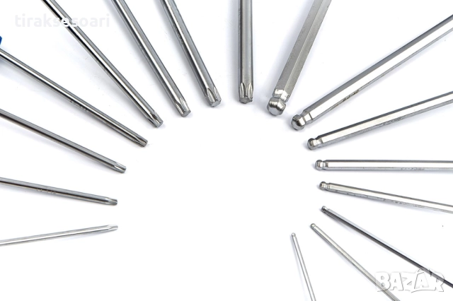 Комплект шестограми и торксове с ръкохватка STAHLMAYER 16 части в кутия, снимка 4 - Други инструменти - 51701004