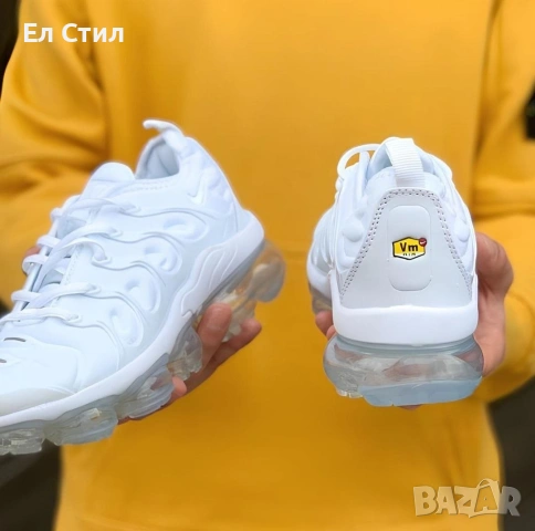 📌Nike AIR VAPORMAX PLUS WHITE 36 37 38 39 40 41 42 43 44 45 Цена 93 евро Еконт, снимка 3 - Маратонки - 53625549