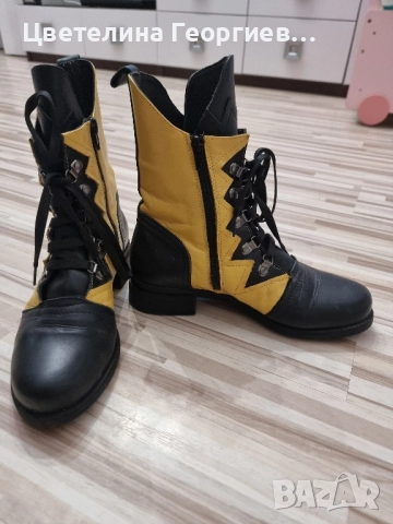 Дамски боти от естествена кожа, снимка 2 - Дамски боти - 52538447