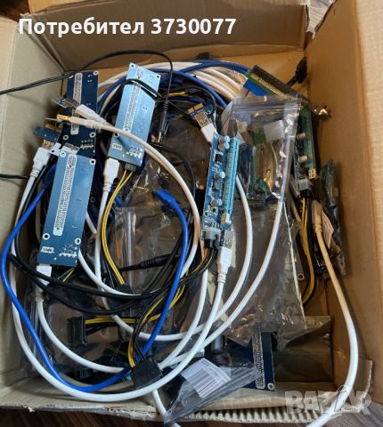 30+ PCI riser рейзъри за копачки, снимка 4 - Други - 45240964