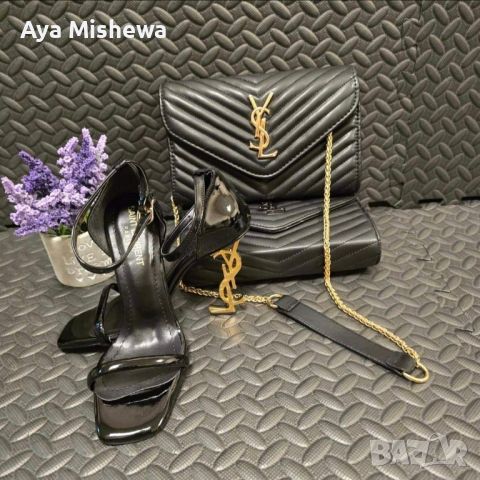 Дамски комплект YSL, снимка 4 - Дамски обувки на ток - 46099341