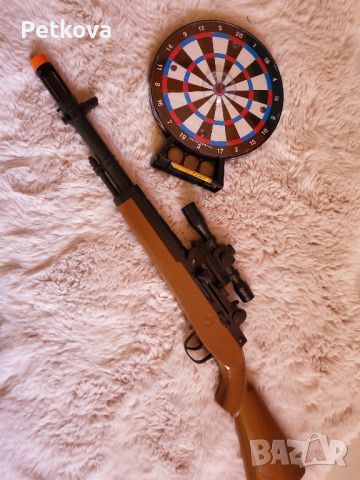 голяма пушка с снайпер  и мишена, снимка 1 - Образователни игри - 46144615