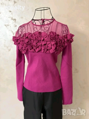 Дамска Блуза Два Цвята 