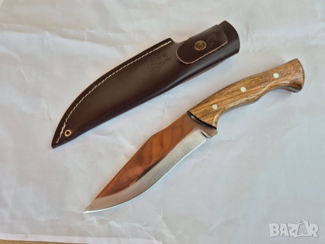 Ловджийски  голям нож с кания, снимка 2 - Ножове - 52278569