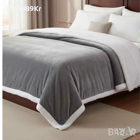 Топло и уютно дори в най-студените вечери – двустранно одеяло тип “Шерпа”, снимка 3 - Олекотени завивки и одеяла - 52231365