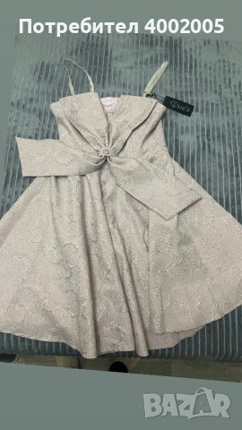 Красива къса рокля с панделка Lucy