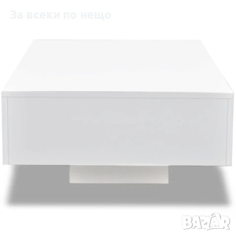 Маса за кафе от фибростъкло, силен гланц, бяла Код P1012, снимка 5 - Маси - 51210924