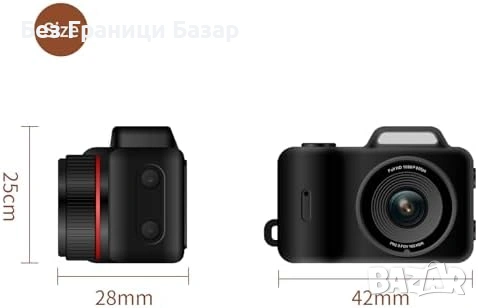 Нова Джобна мини камера LCD 1080P широкоъгълна с USB-C зарядно светкавица и ключодържател, снимка 2 - Камери - 54196071