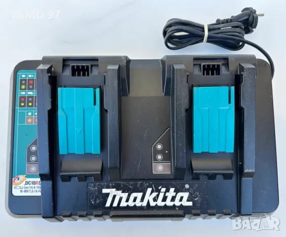 Makita DC18RD - Двойно бързо зарядно за 2 батерии, снимка 5 - Други инструменти - 47668424