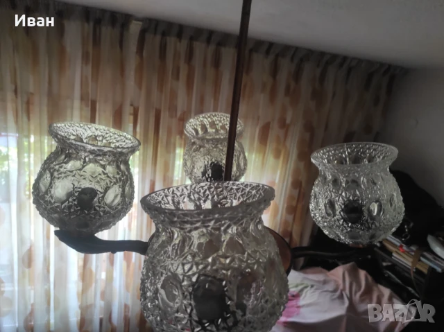 Ретро полилей, снимка 3 - Лампи за таван - 50820862