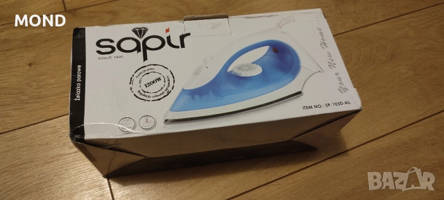 Парна ютия Sapir 1200W, струя пара, термостат, синя, снимка 3 - Ютии - 52856923