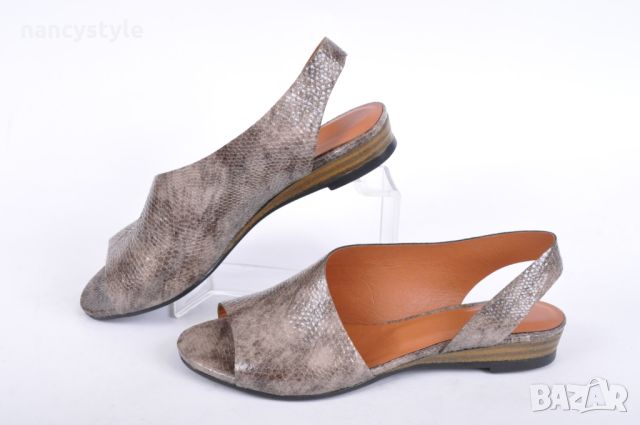 СЕЗОН'24! Ефектни ниски дамски сандали от естествена кожа - 35/42, снимка 6 - Сандали - 45191918