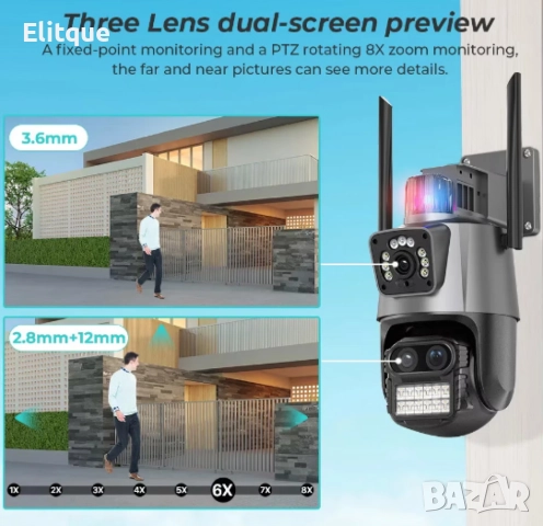 Камера за наблюдение 4K Ultra HD,8MP,датчик за движение,нощно виждане,двупосочна аудио връзка,водоус, снимка 10 - Други - 52786942