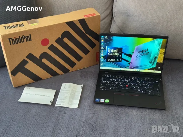 НОВ 14’FHD+ IPS/Core Ultra 5-125u/Thinkpad l14 Gen5/16GB DDR5/512, снимка 2 - Лаптопи за работа - 48820357