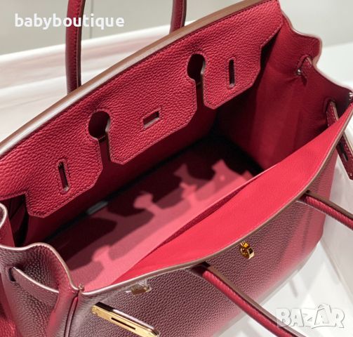 Hermes Birkin Bordeaux red, снимка 8 - Чанти - 45389816