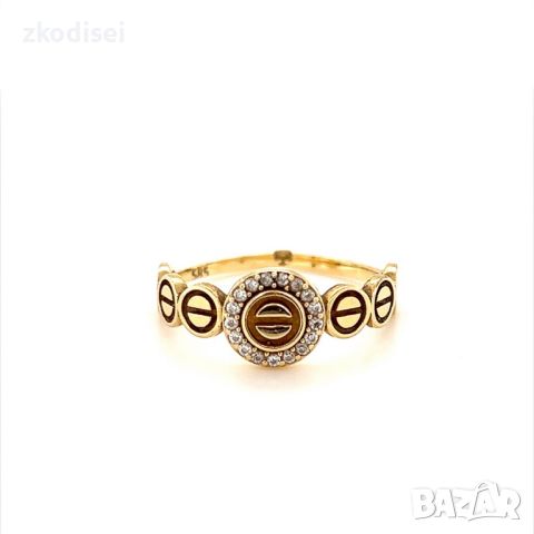 Златен дамски пръстен 2,06гр. размер:56 14кр. проба:585 модел:23558-1, снимка 1 - Пръстени - 45408240