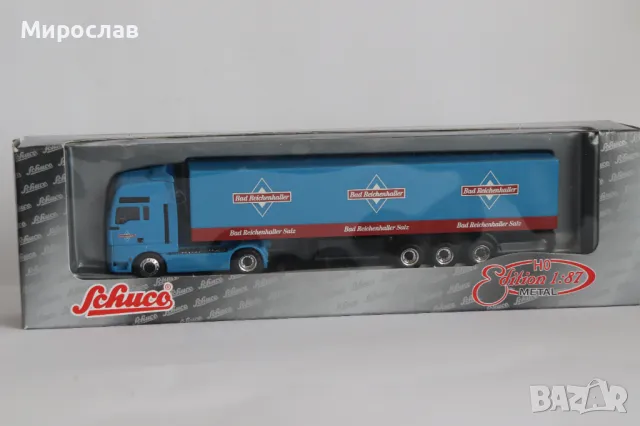 SCHUCO H0 1/87 MAN TGA  КАМИОН МОДЕЛ ТИР ИГРАЧКА, снимка 1 - Колекции - 49209629