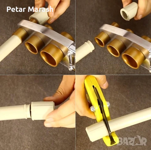 Поялник за полипропиленови тръби Ф20–63 мм KraftWorld 2500W Лепачка за ППР + ножица и ръкавици, снимка 9 - Поялници и запояване - 51066103