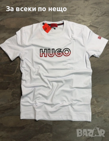 Hugo Boss Мъжка Бяла Тениска👕Мъжка Блуза С Къс Ръкав В Бял Цвят Код NGHSP77