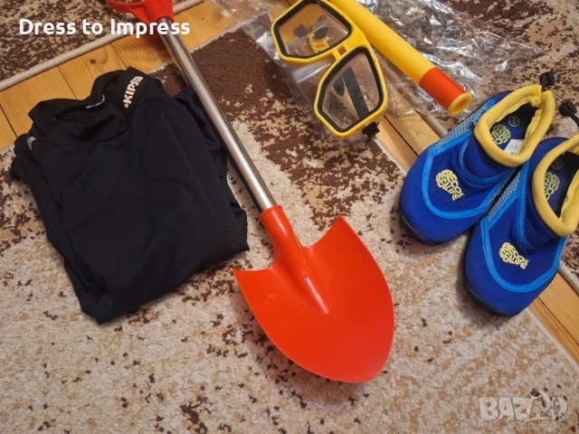 Детски сет за плаж шнорхел и обувки