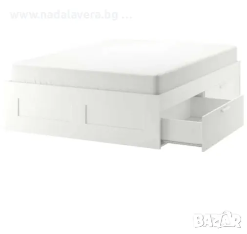 Спалня IKEA  BRIMNES “Queen” ИКЕА 200см на 160см , снимка 5 - Спални и легла - 46914792