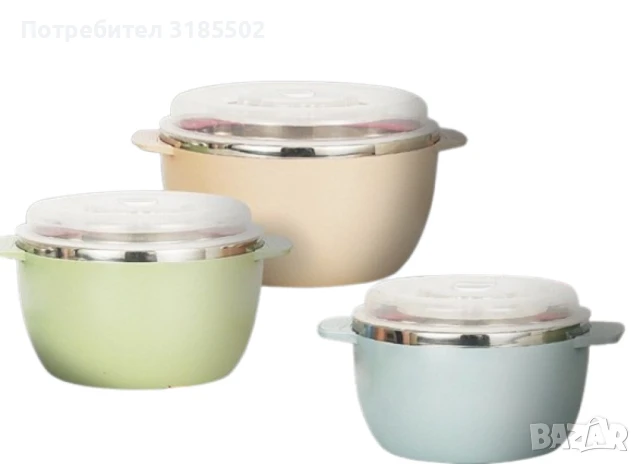 Кутии за съхраняване на храна в комплект от три броя. 2400мл. 1600мл и 800мл, снимка 17 - Кутии за храна - 51392819