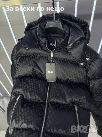 Hugo Boss Мъжко Черно Зимно Яке С Качулка Хуго Бос Код A973, снимка 2 - Якета - 52095695