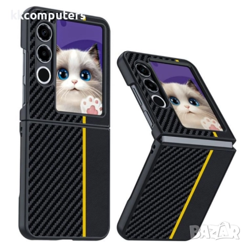 Калъф и Протектор за ZTE nubia Flip2 |Текстура от въглеродни влакна| Цвят: Черен, Златист, Червен, Ж, снимка 2 - Калъфи, кейсове - 51995100