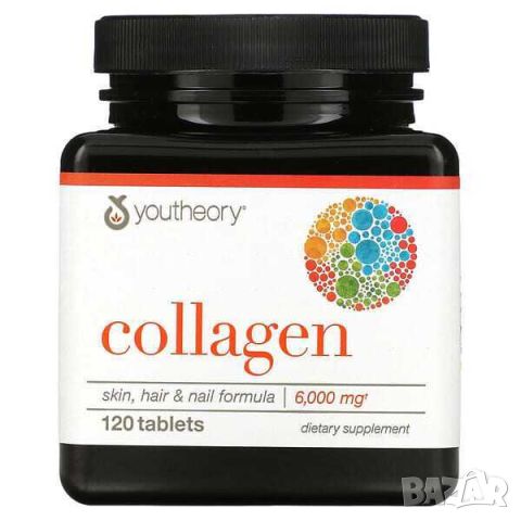 Youtheory Колаген, 6000 mg, 120 таблетки, снимка 1 - Хранителни добавки - 45890498