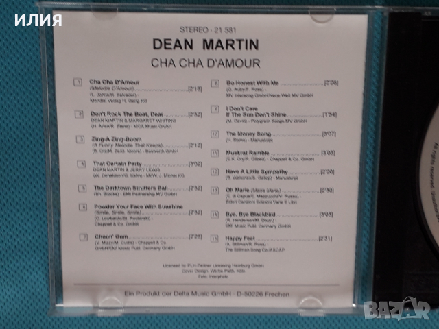 Dean Martin – 1999 - Cha Cha De Amor(Ballad, Vocal), снимка 3 - CD дискове - 45055951