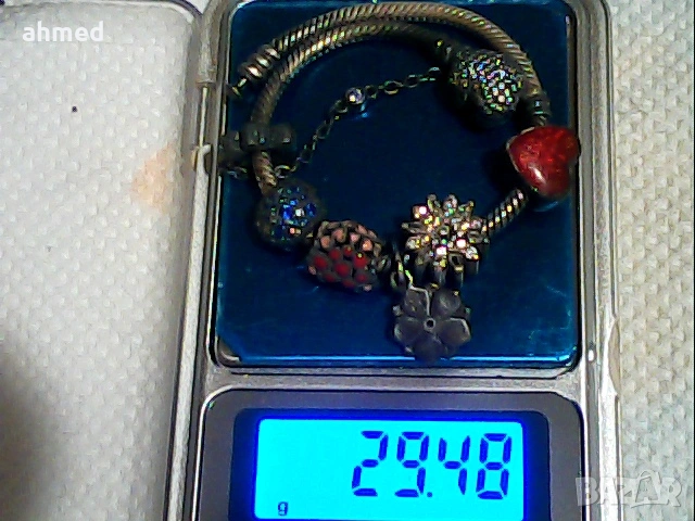 много стара разкошна среберна гривна пандора, снимка 7 - Антикварни и старинни предмети - 53252914