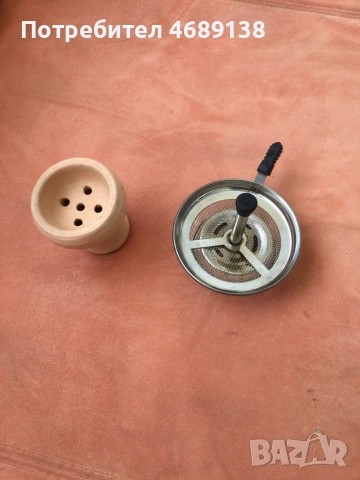 Глинена чашка за наргиле с коминче за въглени, снимка 3 - Наргилета - 52866175