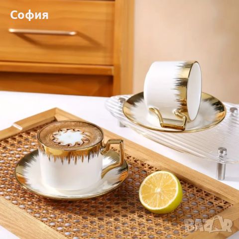 Порцеланов сервиз за кафе и чай,6 чаши с 6 чинийки (001), снимка 10 - Сервизи - 46099082