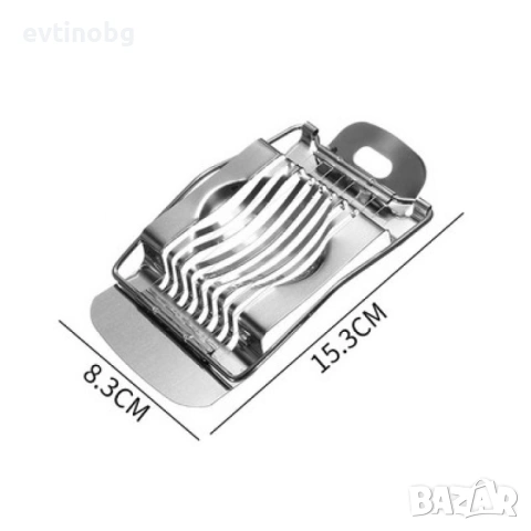 Уред за ръчно рязане на варени яйца от неръждаема стомана, снимка 5 - Аксесоари за кухня - 53890185