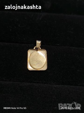 Нова-Златна висулка  Икона-0,99гр 14к, снимка 2 - Колиета, медальони, синджири - 53256963