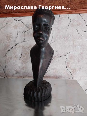 Стара африканска ръчно резбована скулптура, снимка 2 - Антикварни и старинни предмети - 45331605