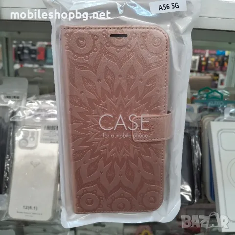 Samsung Galaxy A56/A36/A26 калъф розов с прегради и закопчаване , снимка 6 - Калъфи, кейсове - 49752460