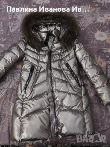 Продавам зимно яке с естествен косъм.Последна бройка С, снимка 2 - Якета - 52743519