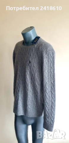 POLO Ralph Lauren Cable Wool/ Cashmere Knit Mens Size L НОВО! ОРИГИНАЛ! Mъжки Пуловер, снимка 10 - Пуловери - 52790057