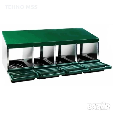 Полог с колектор, Гнездо за кокошки с 4 отделения #39502, снимка 2 - За птици - 51062932