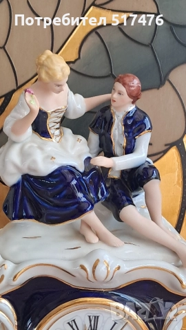 Порцеланов часовник Royal Dux Bohemia , снимка 5 - Стенни часовници - 51762321